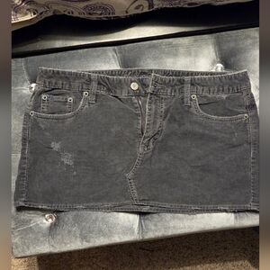 American Eagle Outfitters Charcoal Mini Skirt Y2K Low Rise